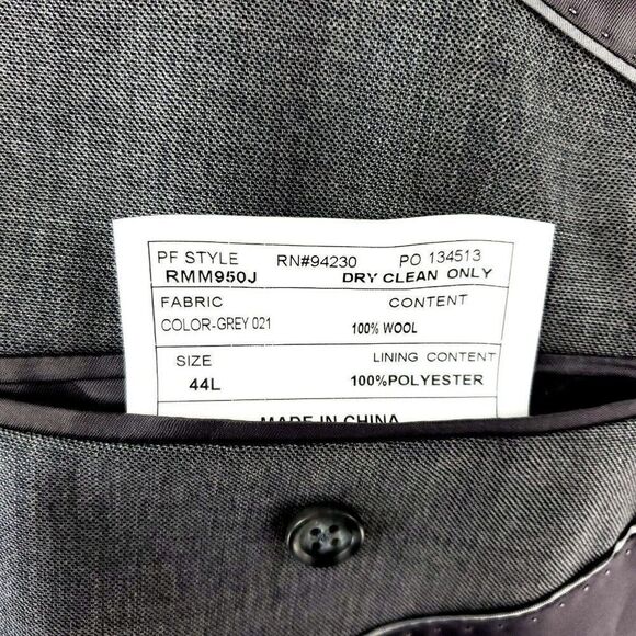 Paul Fredrick Super 120s Wool 2 Button Blazer 42L Or Slim Fit 44L Gray - Picture 8 of 10